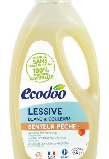 Ecodoo Wasmiddel vloeibaar perzik bio (2 Liter)