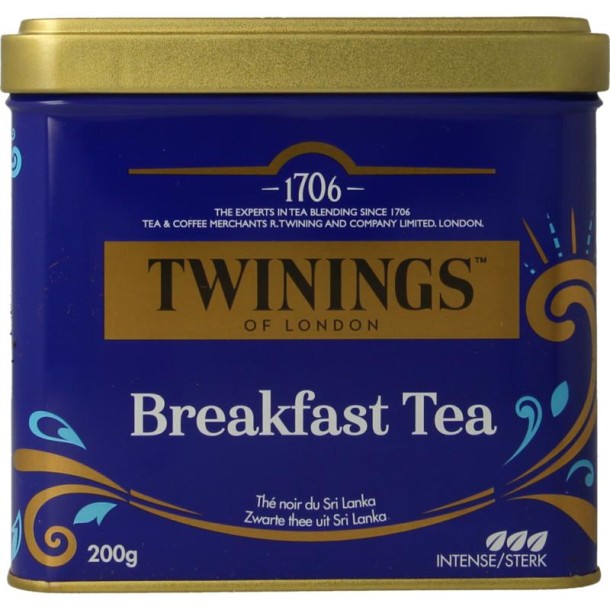 Twinings Breakfast tea blik (200 Gram)