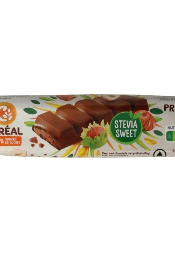 Cereal Chocolade reep praline stevia (42 Gram)
