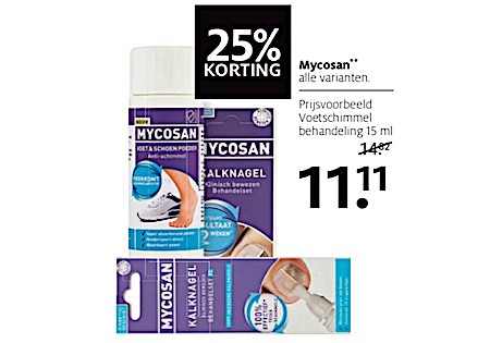 Mycosan  alle varianten met 25% Korting