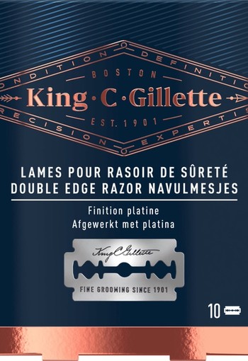 King C. Gillette Double Edge Safety Razor mesjes 10 Navulmesjes