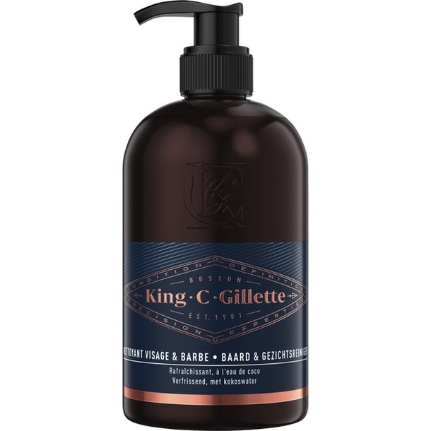 King C. Gillette Baard En Gezichtsreiniger Voor Mannen 350 ml