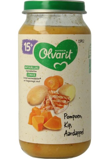 Olvarit Pompoen kip aardappel 15M12 (250 Gram)