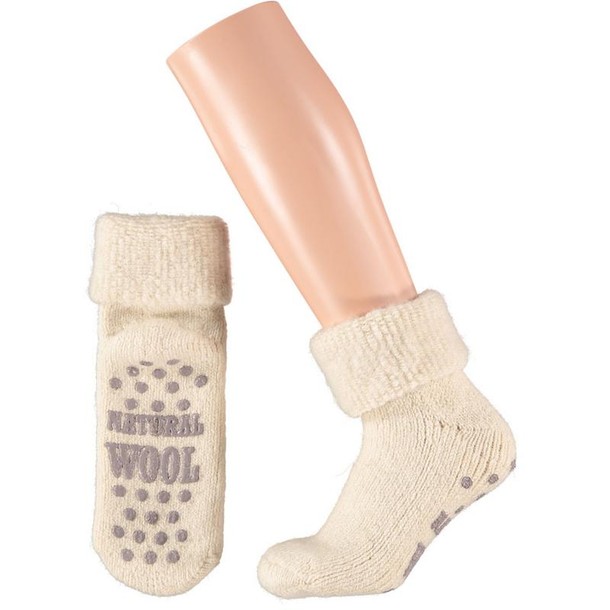 Apollo Slofsok anti slip unisex grijs/beige maat 35-38 (1 Paar)