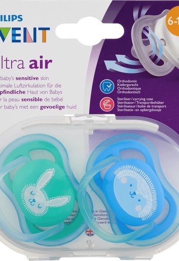 Avent Fopspeen meisje ultra air 6-18 maanden 1 stuks
