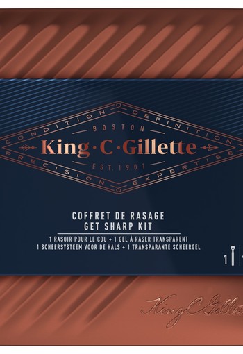 King C. Gillette Geschenkset: Scheersysteem + Transparante Gel 221 gram