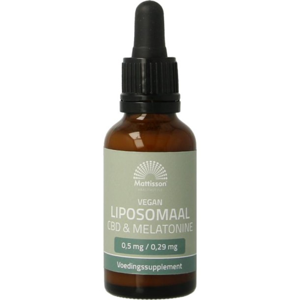 Mattisson Vegan liposomaal CBD 0,5mg & melatonine 0,29mg (30 Milliliter)