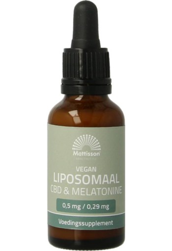 Mattisson Vegan liposomaal CBD 0.5mg & melatonine 0.29mg (30 Milliliter)