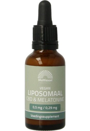 Mattisson Vegan liposomaal CBD 0,5mg & melatonine 0,29mg (30 Milliliter)