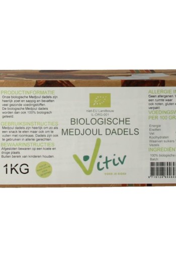 Vitiv Dadels medjoul doosje bio (1 Kilogram)