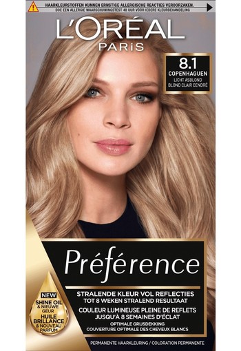 Loreal Preference 8.1 copenahague licht asblond (1 set)