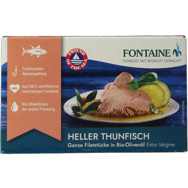 Fontaine Tonijnfilet in olijfolie bio (120 Gram)