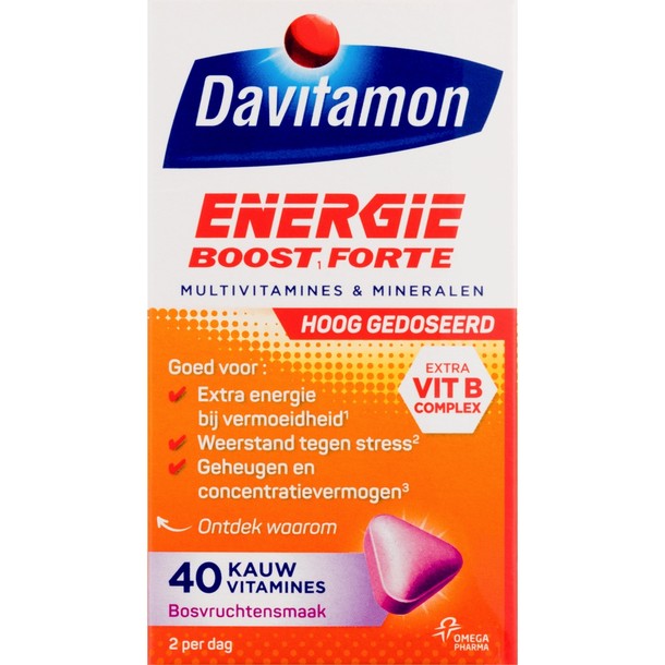 Davitamon Extra energie bosvruchten 40 kauwtabletten