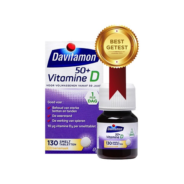 Davitamon D 50+ smelttablet 130 tabletten