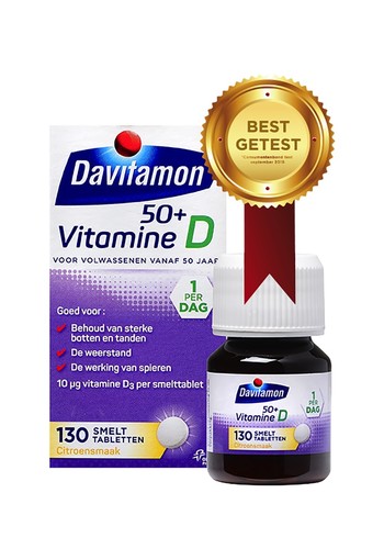 Davitamon D 50+ smelttablet 130 tabletten