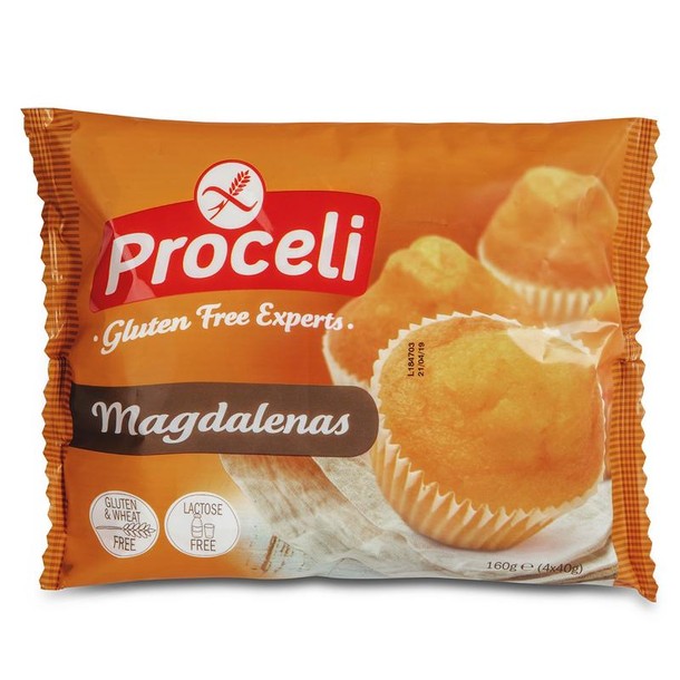 Proceli Magdalenas glutenvrij 4 stuks (160 Gram)