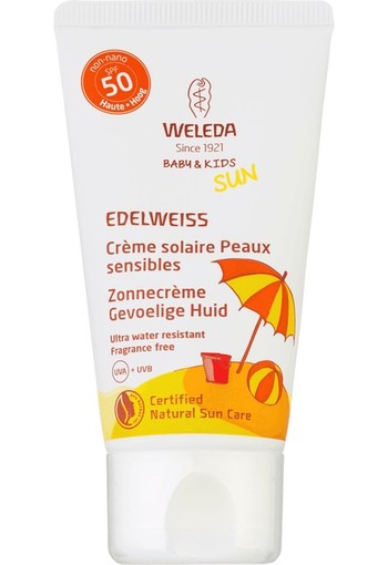 Weleda Sun Edelweiss Baby & Kids Zonnelotion Gevoelige Huid SPF50 / 50 ml