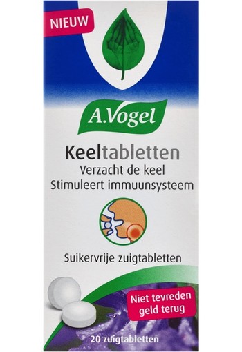 A. Vogel Keeltabletten Suikervrij 20 stuks