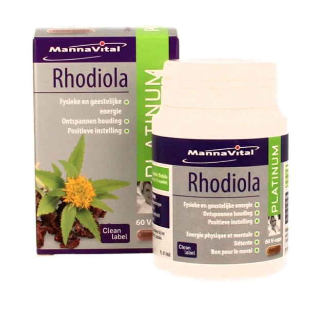 Mannavital Rhodiola platinum (60 Vegetarische capsules)