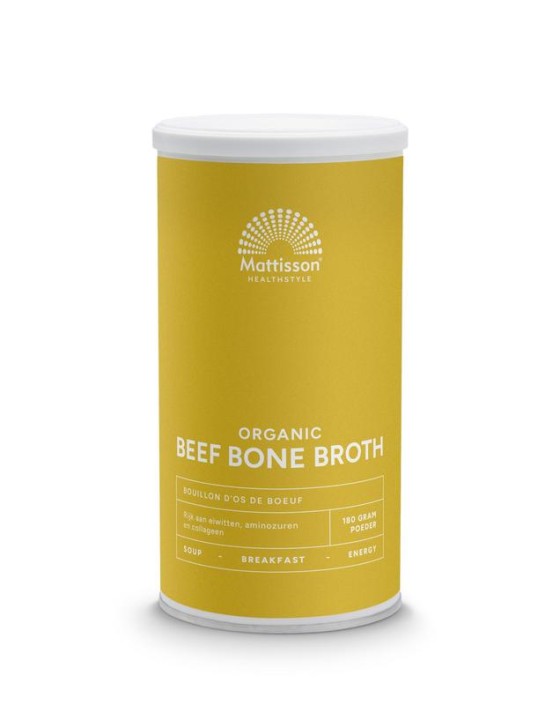 Mattisson Organic beef bone broth botten bouillon bio (180 Gram)