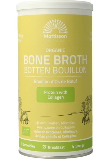 Mattisson Organic beef bone broth botten bouillon bio (180 Gram)