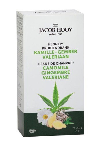 Jacob Hooy Hennep kamille gember valeriaan thee (20 Zakjes)