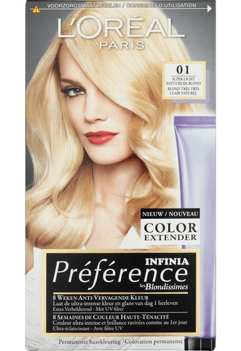 L'Oreal Paris Préférence Récital 01 Super Licht Natuurlijk Blond Haarkleuring