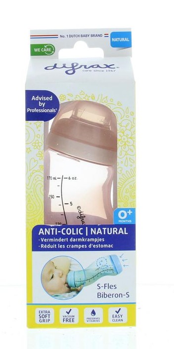 Difrax S-Fles natural roze 170ml (1 Stuks)