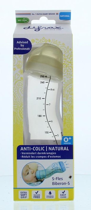 Difrax S-Fles natural creme 250ml (1 Stuks)
