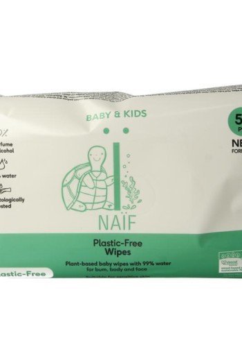 Naif Baby wipes plastic free (54 Stuks)