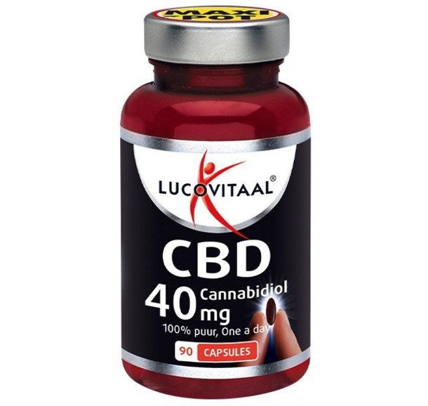 Lucovitaal CBD Cannabidiol 40 mg 90 capsules. Leverbaar per half febr 2024. RESEERVEER NU !