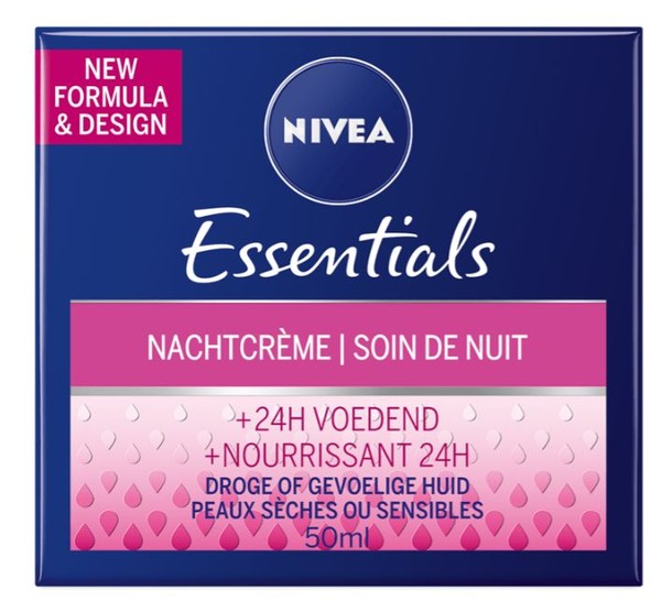 Nivea Essentials nachtcreme herstellend (50 Milliliter)