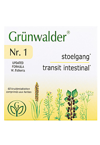 Grünwalder N1 Stoelgang Kruidentabletten 60 stuks