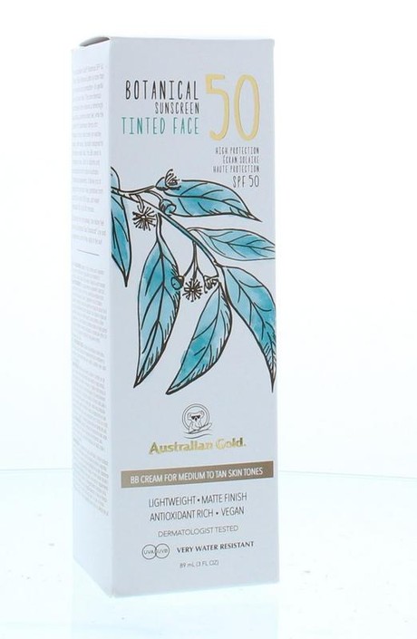 Australian Gold Botanical tinted face - medium tan SPF50 (89 Milliliter)