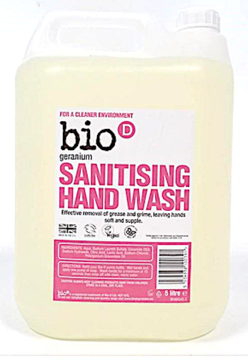 Bio-D Handzeep vloeibaar geranium (5 Liter)