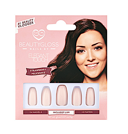 Elegant Touch Beautygloss Nepnagels Strawberry Milkshake 24 stuks