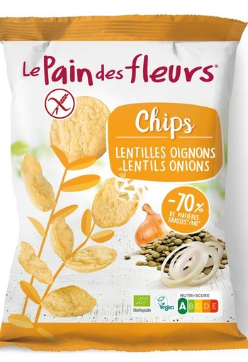 Pain Des Fleurs Chips met linzen en ui bio (50 Gram)