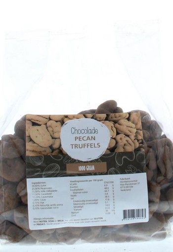 Mijnnatuurwinkel Chocolade pecan truffels (1 Kilogram)
