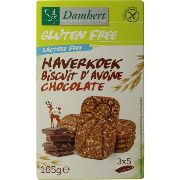 Damhert Haverkoekjes chocolade glutenvrij (165 Gram)