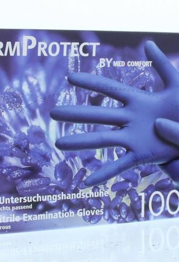 Epidermprotect Nitriel onderzoekhandschoen poedervrij XS blauw (100 Stuks)
