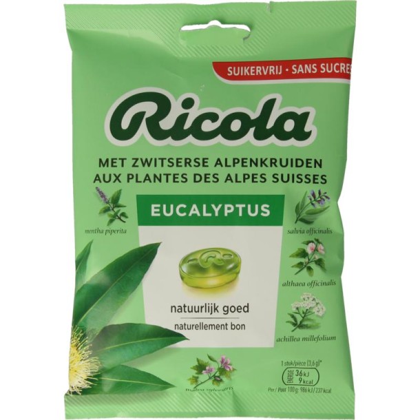 Ricola Eucalyptus suikervrij (75 Gram)