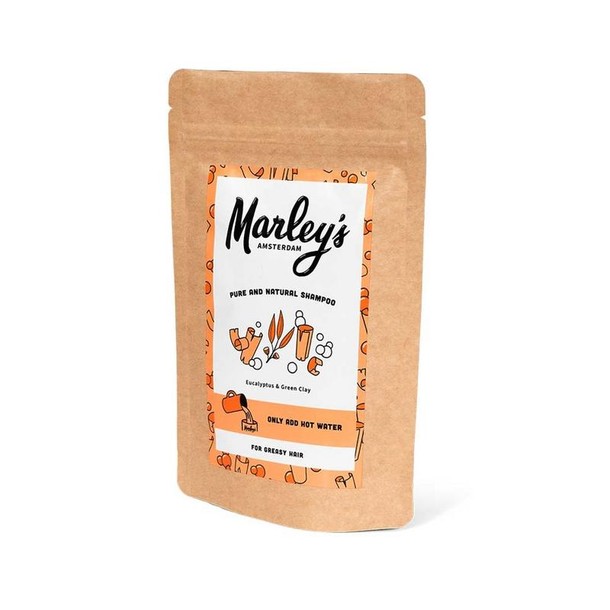 Marley's Ams Shampoovlokken vet haar –eucalyptus & groene klei (50 Gram)