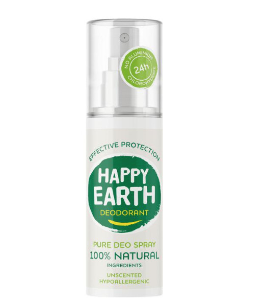 Happy Earth Pure Deo Spray Unscented 100 ml