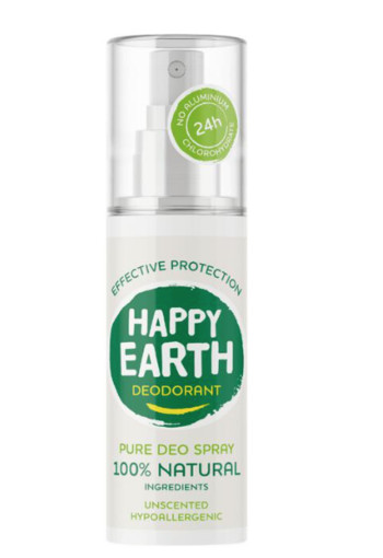 Happy Earth Pure Deo Spray Unscented 100 ml