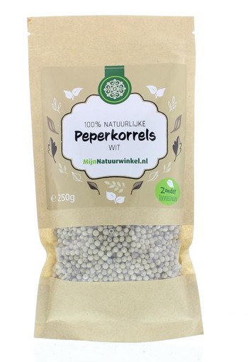 Mijnnatuurwinkel Peperkorrels wit (250 Gram)