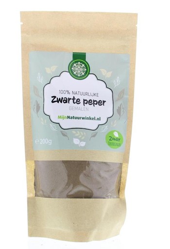 Mijnnatuurwinkel Zwarte peper gemalen (200 Gram)
