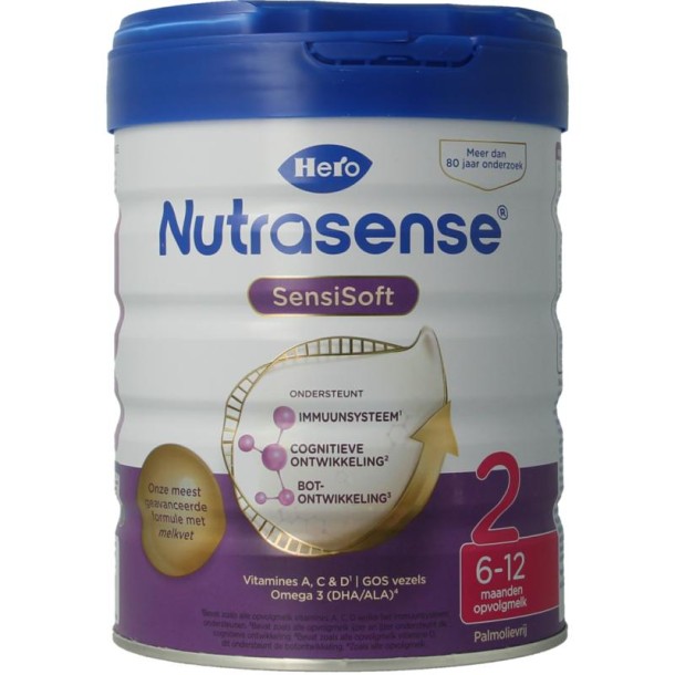 Hero Nutrasense SensiSoft opvolgmelk 2 (6-12mnd) (800 Gram)