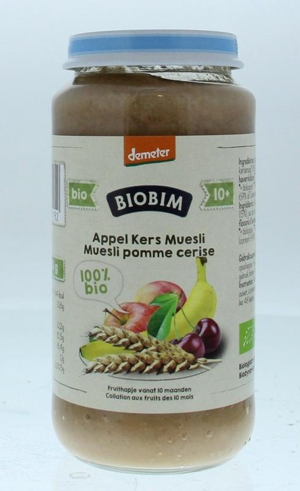 Biobim Muesli appel kers 10+ maanden demeter bio (250 Gram)