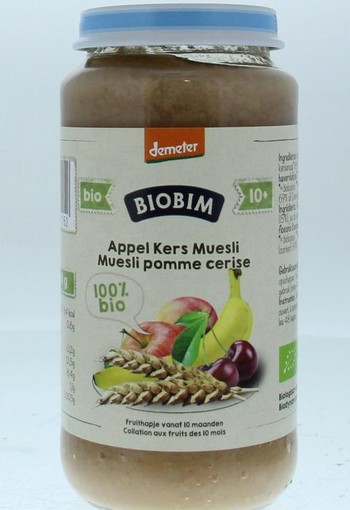 Biobim Muesli appel kers 10+ maanden demeter bio (250 Gram)
