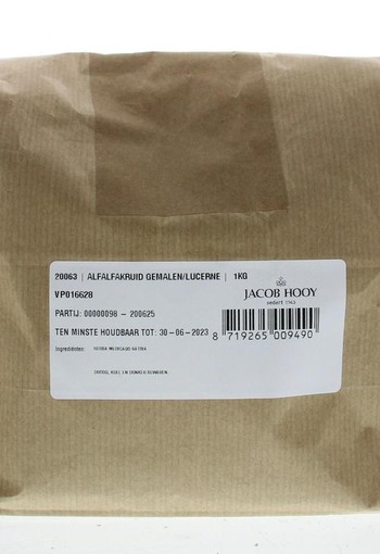 Jacob Hooy Alfalfakruid gemalen (1 Kilogram)